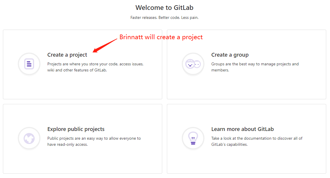 gitlab create project