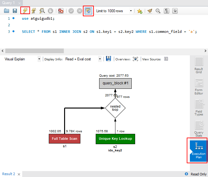 mysql_workbench_explain